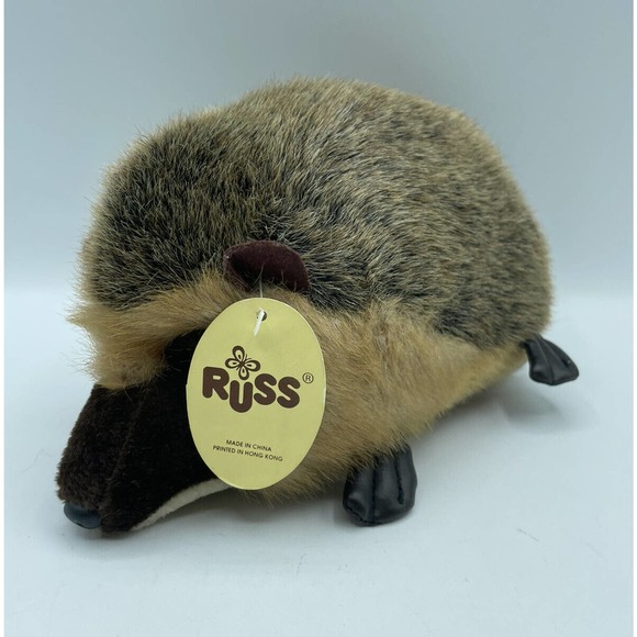 Russ Plush Hedgehog Prickles Stuffed Animal Russ Berrie Toy 8" New Hedgy Vintage - Picture 1 of 8